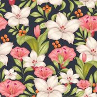 schöne Vintage floral nahtlose Muster vektor