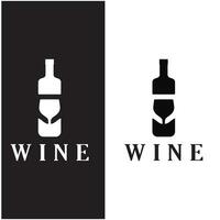 Wein-Logo-Design-Vorlage. Vektor-Illustration des Symbol-Vektors vektor