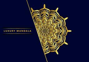 Luxus-Mandala-Arabesken-Zierhintergrund vektor