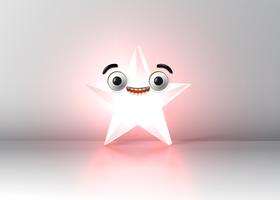 Hög detaljerad smiley stjärna, vektor illustration