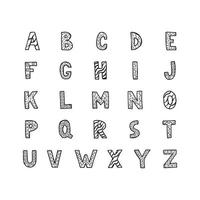 alfabet doodle skandinaviska 1 vektor