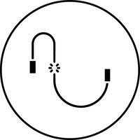 gebrochen Kabel Vektor Symbol