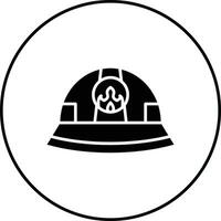 Feuerwehrmann Helm Vektor Symbol