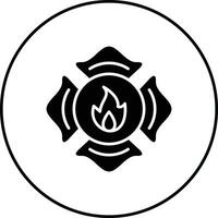 Feuerwehrmann Abzeichen Vektor Symbol