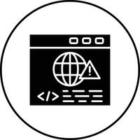 Webseite Warnung Vektor Symbol