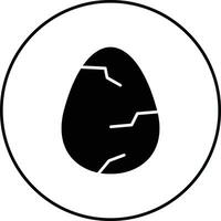 geknackt Ei Vektor Symbol