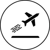 Flugzeug Abfahrt Vektor Symbol