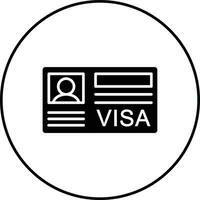 Visa-Vektor-Symbol vektor