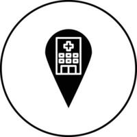 Krankenhaus Ort Vektor Symbol