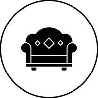 Sofa-Vektor-Symbol vektor