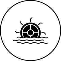 Wasser Mühle Vektor Symbol