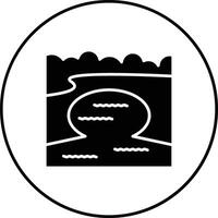 Bucht Landschaft Vektor Symbol