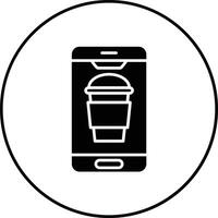 Kaffee Handy, Mobiltelefon Vektor Symbol