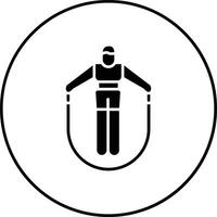 Person überspringen Seil Vektor Symbol