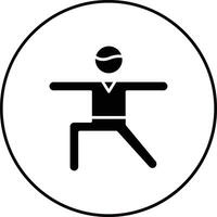 Krieger Pose links Vektor Symbol