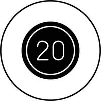 20 Geschwindigkeit Grenze Vektor Symbol