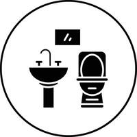 Badezimmer-Vektor-Symbol vektor