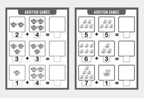 Zählspiel für Kinder im Vorschulalter vektor