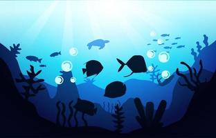 djurliv fisk korall hav ocean undervattens vattenlevande platt illustration vektor