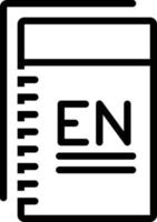 Liniensymbol für Englisch vektor