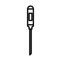 Fleisch Thermometer Symbol im Linie vektor