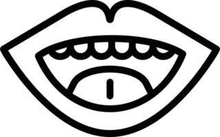 Liniensymbol für den Mund vektor