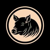 gris logotyp illustration design i en cirkel på en svart bakgrund vektor