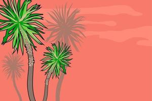 tropisk palmträd bakgrund vektor