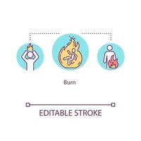 Symbol für Verbrennungen, Hautverletzungen vektor