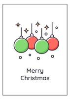 Frohe Weihnachten-Grußkarte mit Farbsymbol-Element vektor