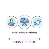 elektriska fordon underhåll koncept ikon. vektor