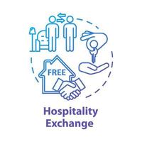 Symbol für Hospitality Exchange-Konzept vektor