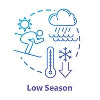 Symbol für das Konzept der Nebensaison vektor