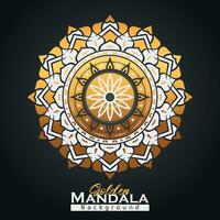 golden Mandala Hintergrund Design Vorlage vektor