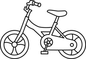 Kinder Fahrrad Vektor Illustration. ein Fahrrad entworfen mit Gliederung Design.