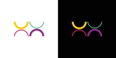 modern och unik brev xx initialer logotyp design vektor