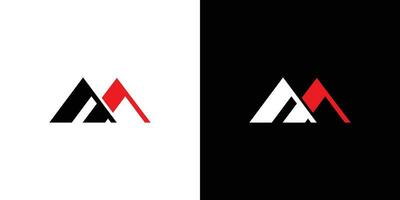 modern och unik brev m initialer logotyp design vektor