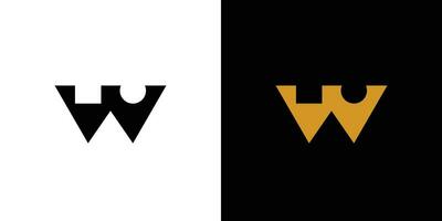 modern und einzigartig Brief w Initialen Logo Design 4 vektor