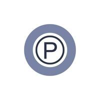 Parkplatz Symbol Vektor Design Vorlagen