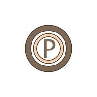 Parkplatz Symbol Vektor Design Vorlagen