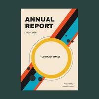 jährlich Bericht Broschüre Flyer Design Vorlage Vektor, Flugblatt Präsentation. Layout im a4 Größe. vektor