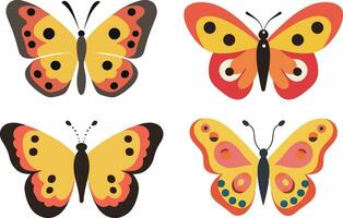 Schmetterling, Weiß Hintergrund , isoliert , Illustration minimal Clip Art Vektor Stil