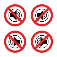 sluta volym, Nej högt tecken, do inte göra ljud förbud, do inte tillåta ljud, förbjuden ljud tecken vektor. vektor