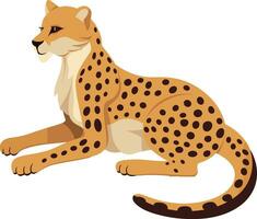 vektor leopard eller gepard platt konst illustration