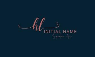 hallo, lh, h und l Initiale Brief Luxus Prämie Logo. vektor