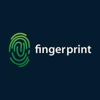 Prämie Fingerabdruck Logo, Mensch Identität Design einfach Linie Modell- Vorlage Illustration vektor