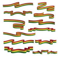 bolivia band flagga vektor element bunt uppsättning