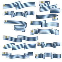 Uruguay Flagge Band Vektor Vorlage einstellen