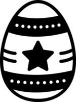 solide Symbol zum Ostern Ei vektor