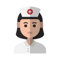 sjuksköterska avatar vektor ilustration